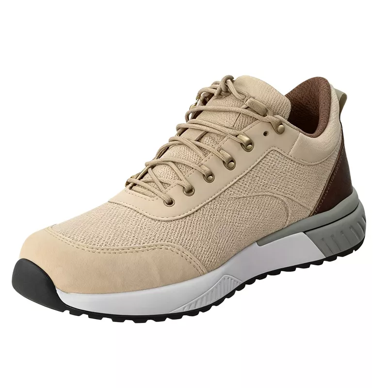Beige daily running shoes