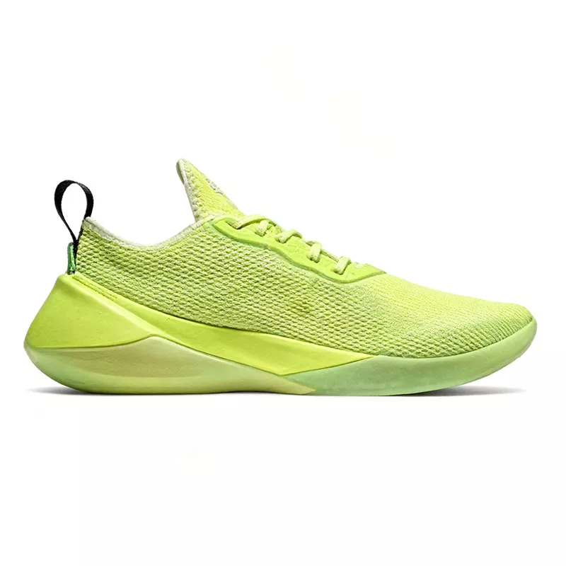 Fluorescent green sports running shoes